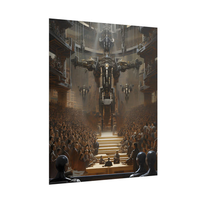 Robot Symphony: Elevated View of Robot Orchestra - Poster