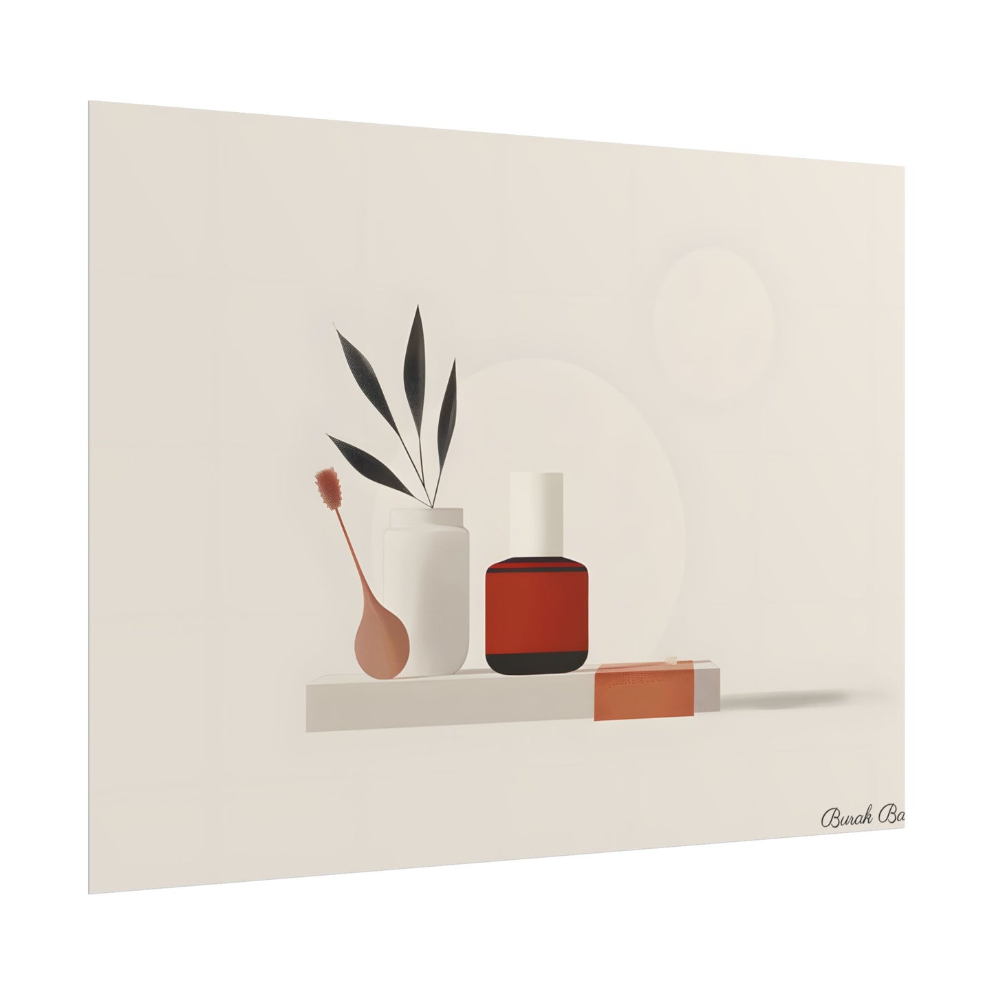 Minimalist Electronic Device: Bold Modern Art Illustration - Poster