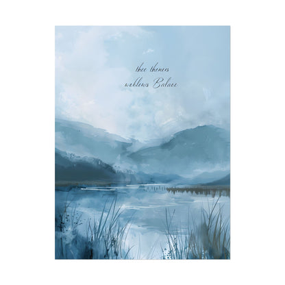 Peaceful Serenade: A Calming Landscape with Inspirational Quote - Poster