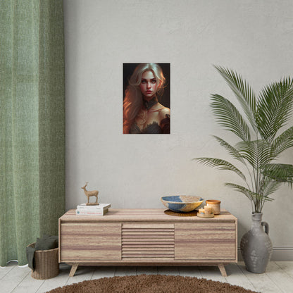 Blonde Beauty: Artistic Portrait of a Woman - Poster