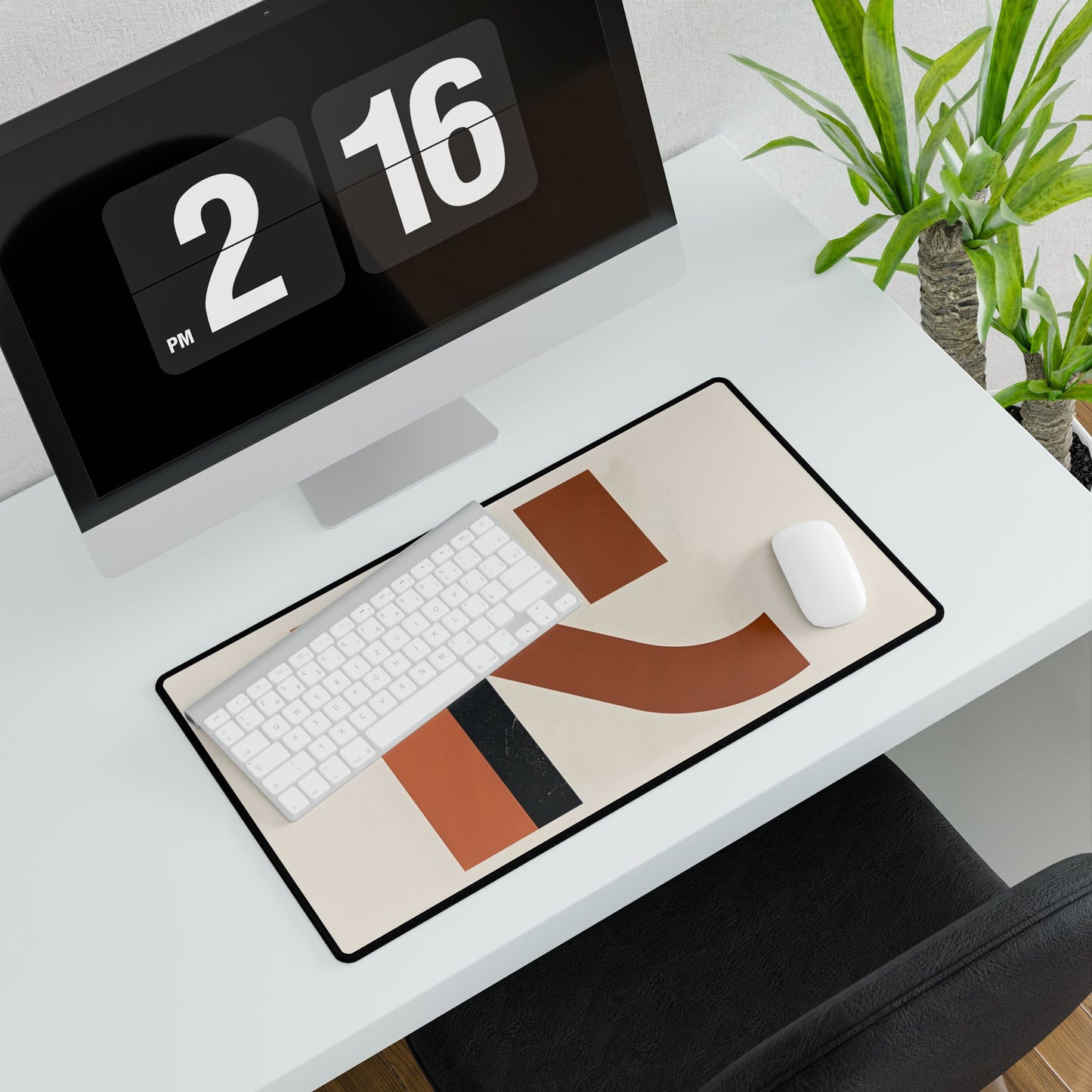 Modern Minimalist Poster: Unique 62097 Number Artwork - Desk Mat