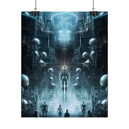 Robotic Orchestra: Minimalist Auditorium Scene - Poster