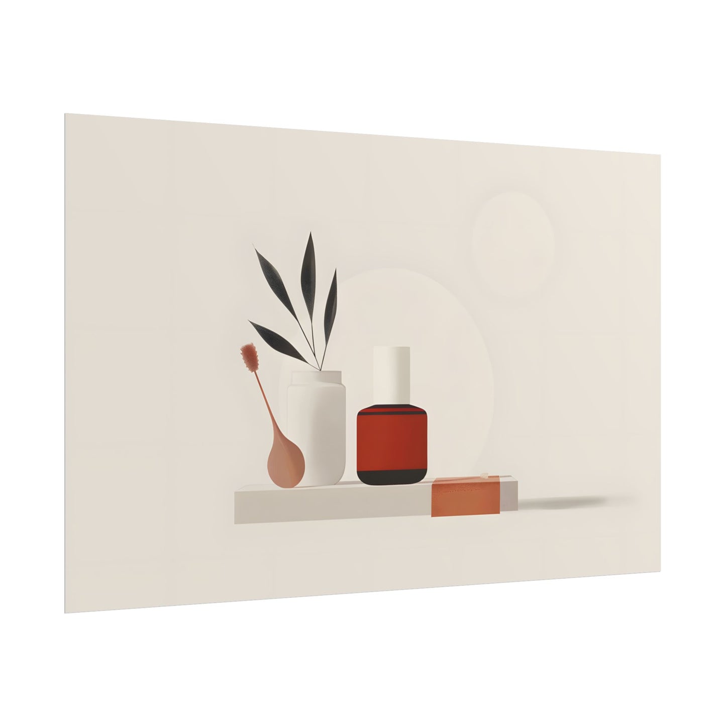 Minimalist Electronic Device: Bold Modern Art Illustration - Poster