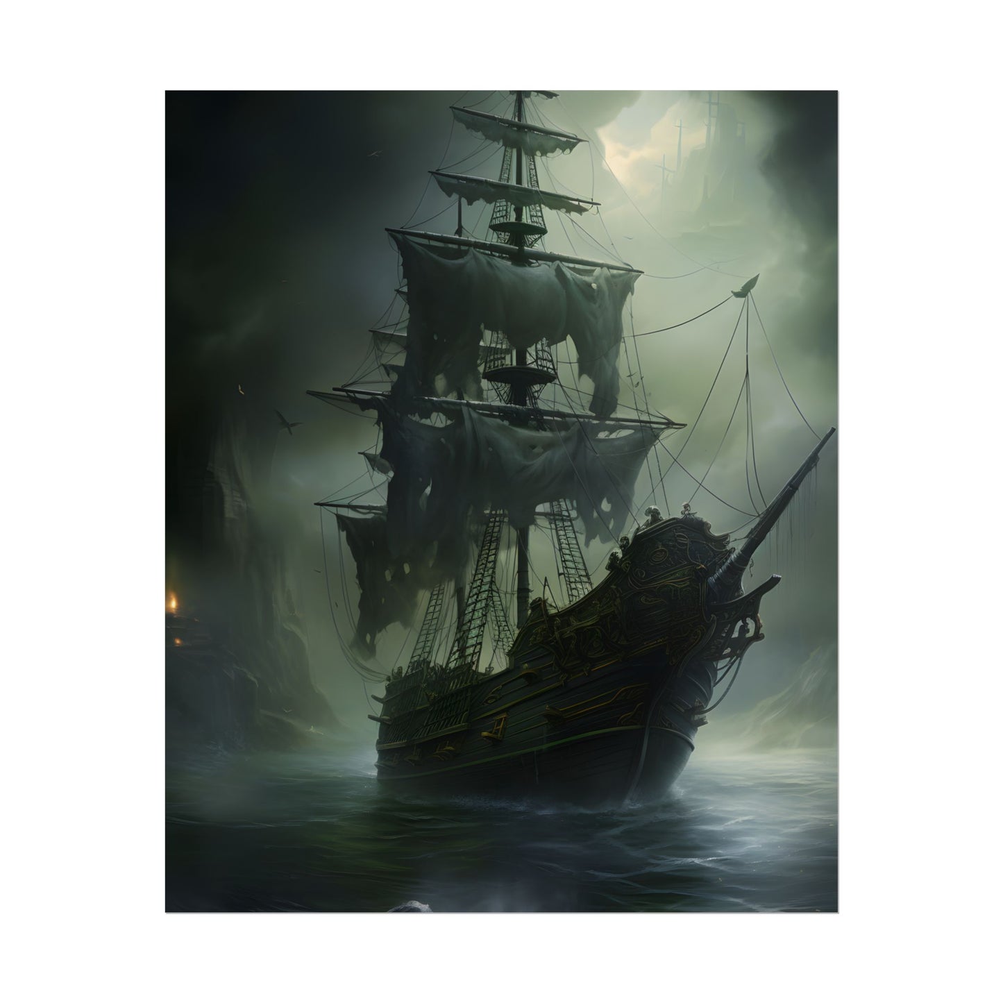 Pirate Ghost Ship: Sailing Through the Ocean - Poster