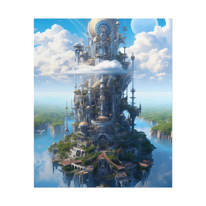 Floating City of Columbia: Breathtaking Aerial View - Poster