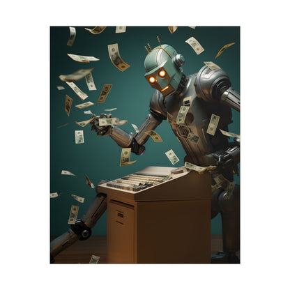 Robotic Art Heist: Modern Masterpieces Meet Metal Minds - Poster