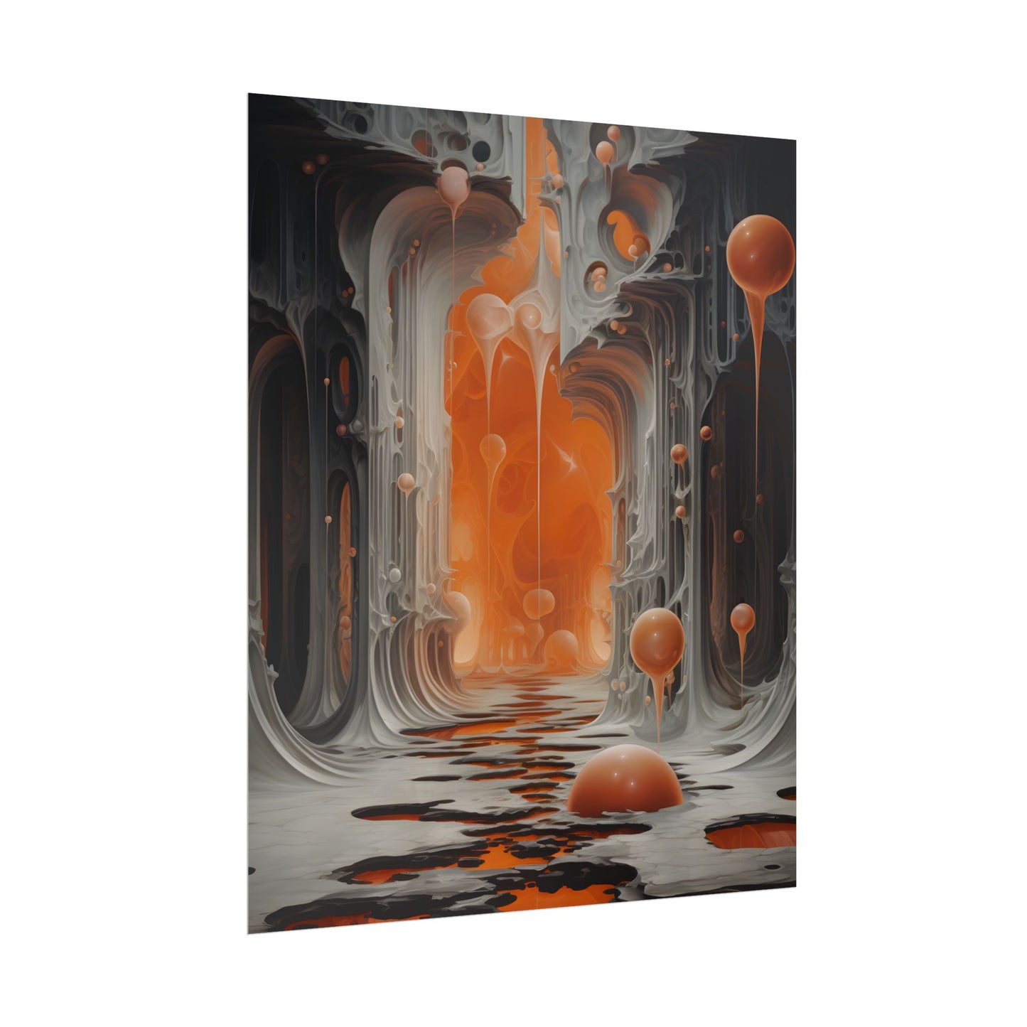 Surreal Fantasy: Tears in Reality with Portals Digital Art - Poster