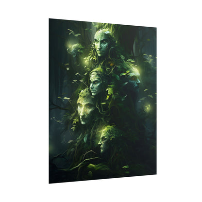 Mystical Morning Guardians: Ancient Forest Spirits - Poster