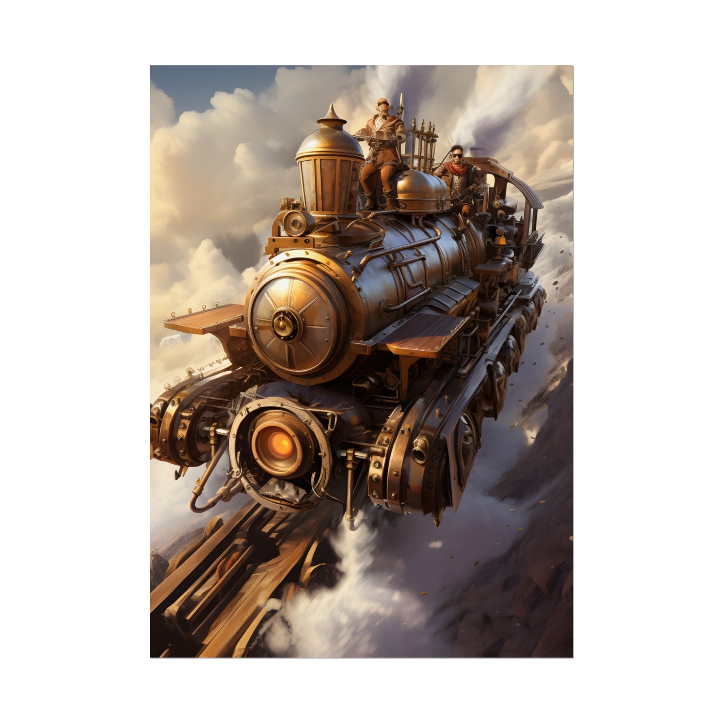 Steampunk Sky Liner Showdown: Thrilling Air Race - Poster