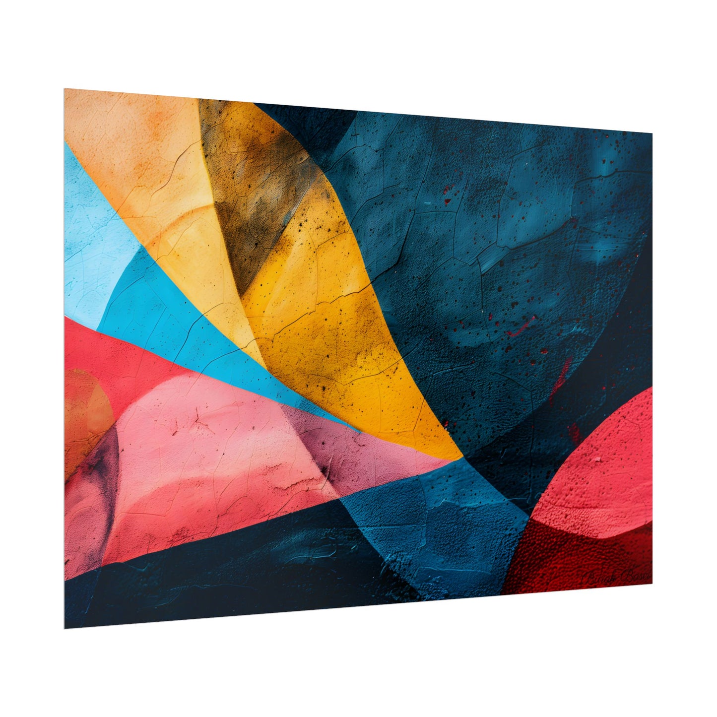 Vibrant Abstract Textured Design: Colorful Artwork - Poster