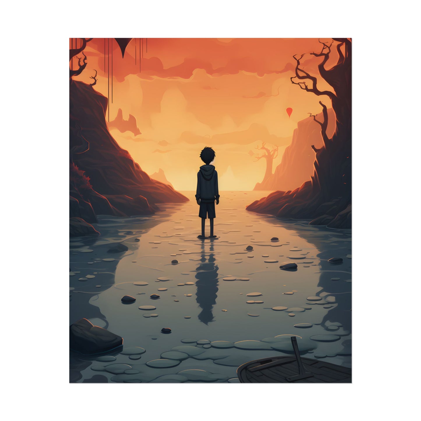 Outdoor Encounter: Two Friends in Nature - Artwork - Poster