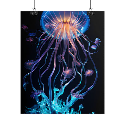 Bioluminescent Oceanic Ballet: A Mesmerizing Performance - Poster
