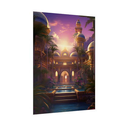 Mythical Desert Oasis: Arabian Nights-Inspired Artwork - Poster