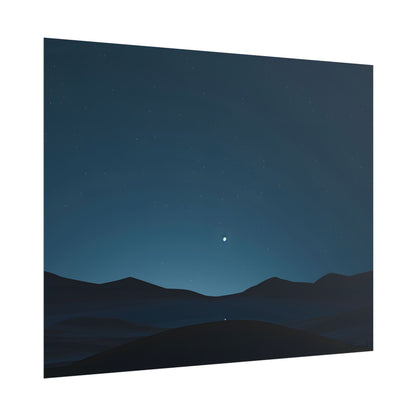 Minimalist Night Sky: Abstract Starry Art - Poster