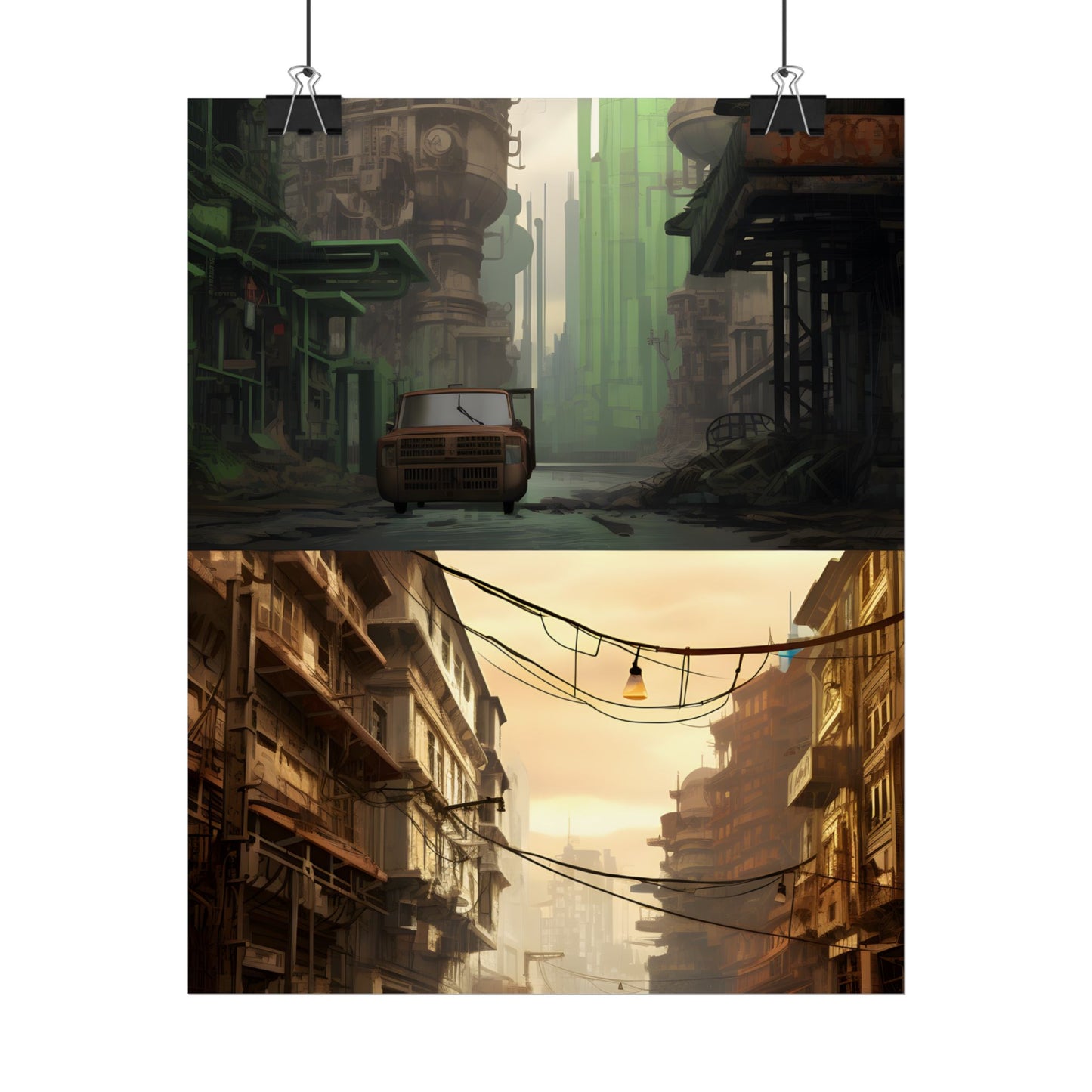 Steampunk Post-Apocalypse: Ruins of a Thriving City - Poster