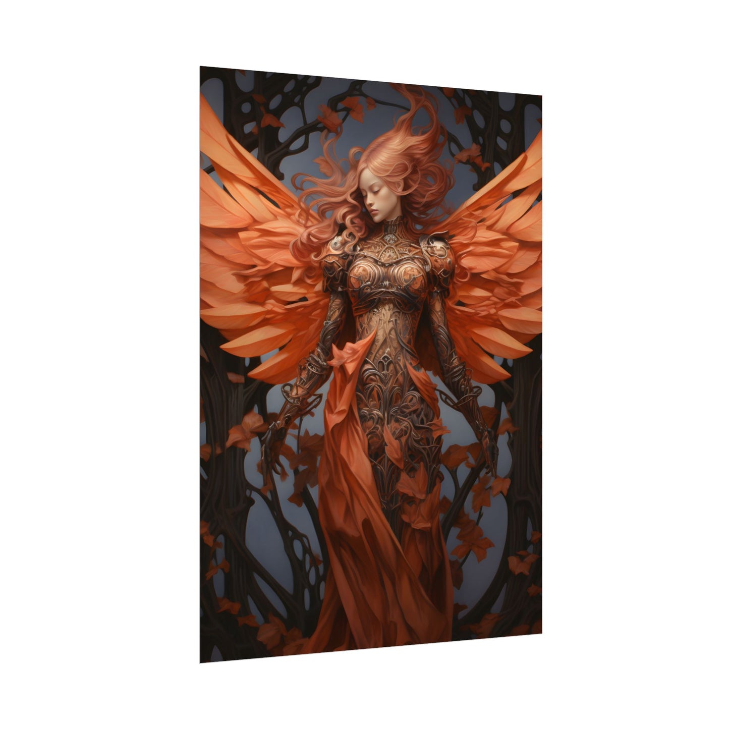 Songbird Guardian: Vibrant Nature Digital Artwork - Poster