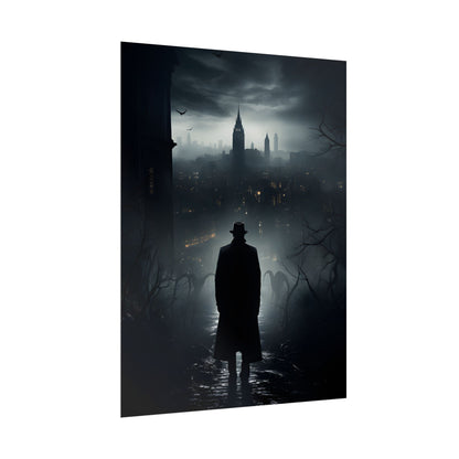 Dark Streets, Hard-Boiled: Urban Fantasy Detective Artwork - Poster