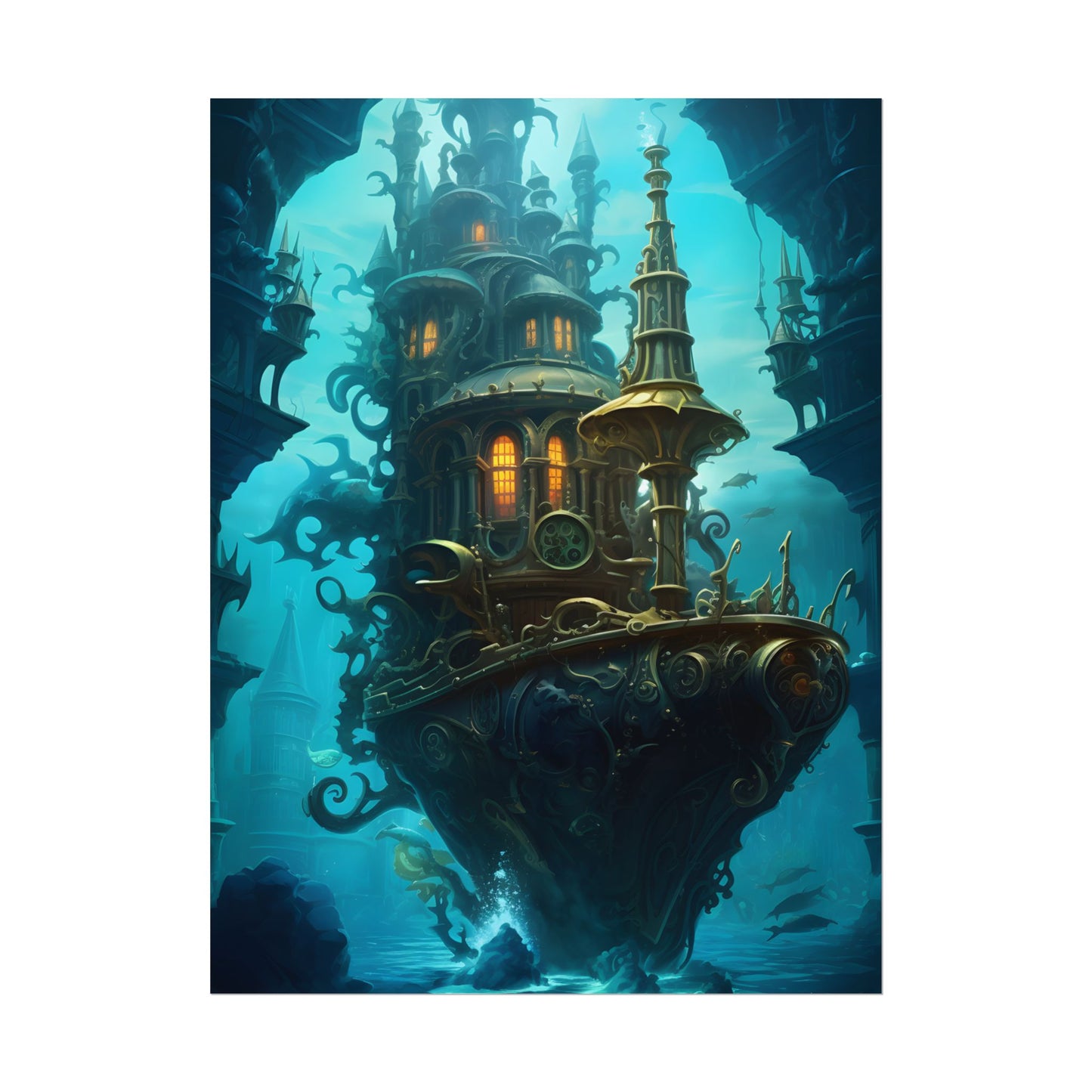 Steampunk Dive: Explore Captain Nemos Nautilu - Poster