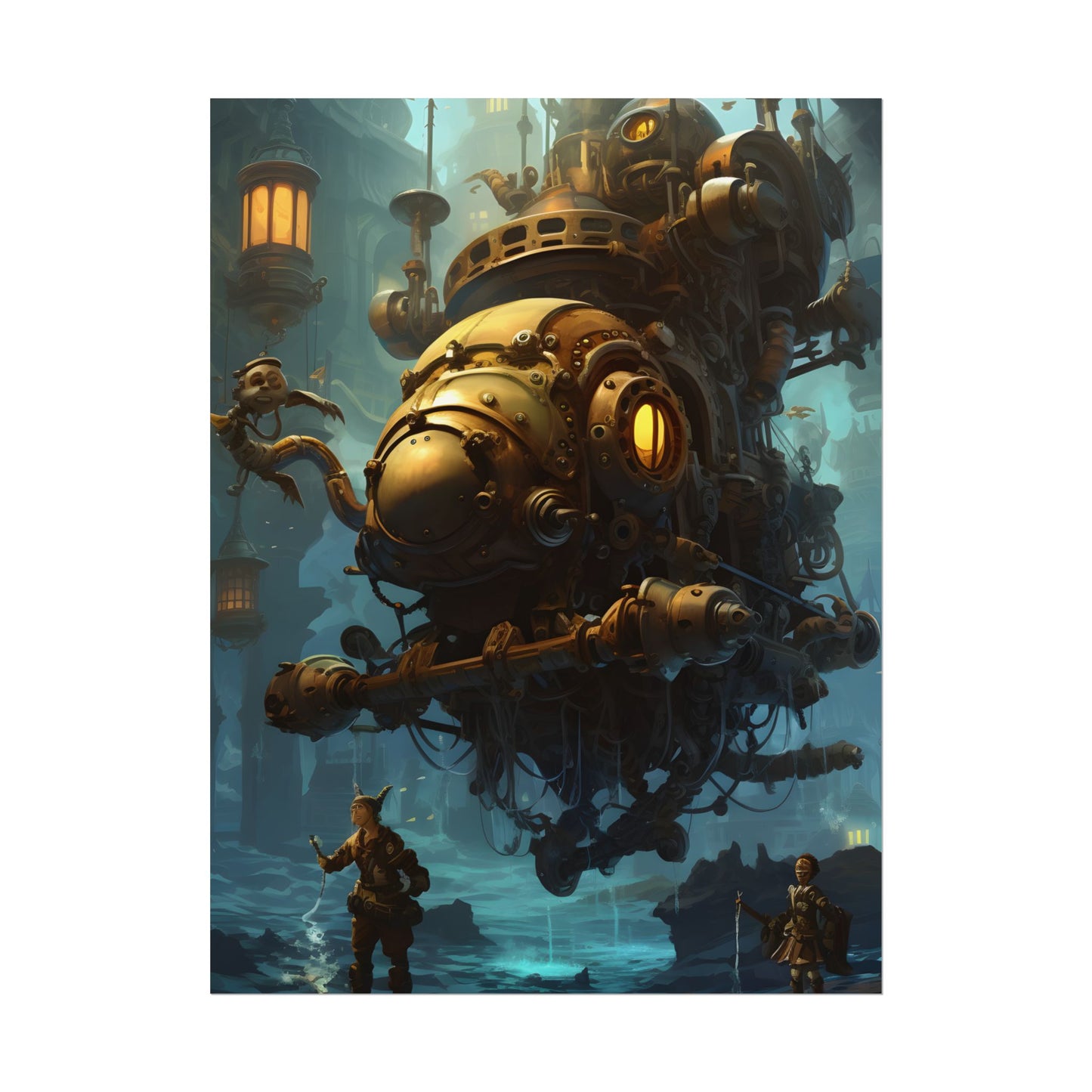 Epic Steampunk Oceanic Adventure: Crew Sets Sail - Poster