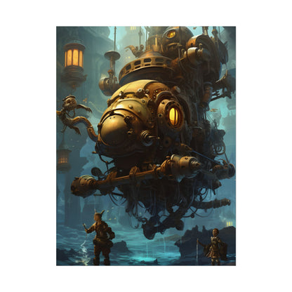 Epic Steampunk Oceanic Adventure: Crew Sets Sail - Poster