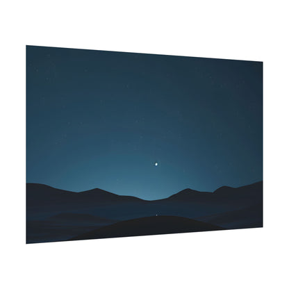 Minimalist Night Sky: Abstract Starry Art - Poster