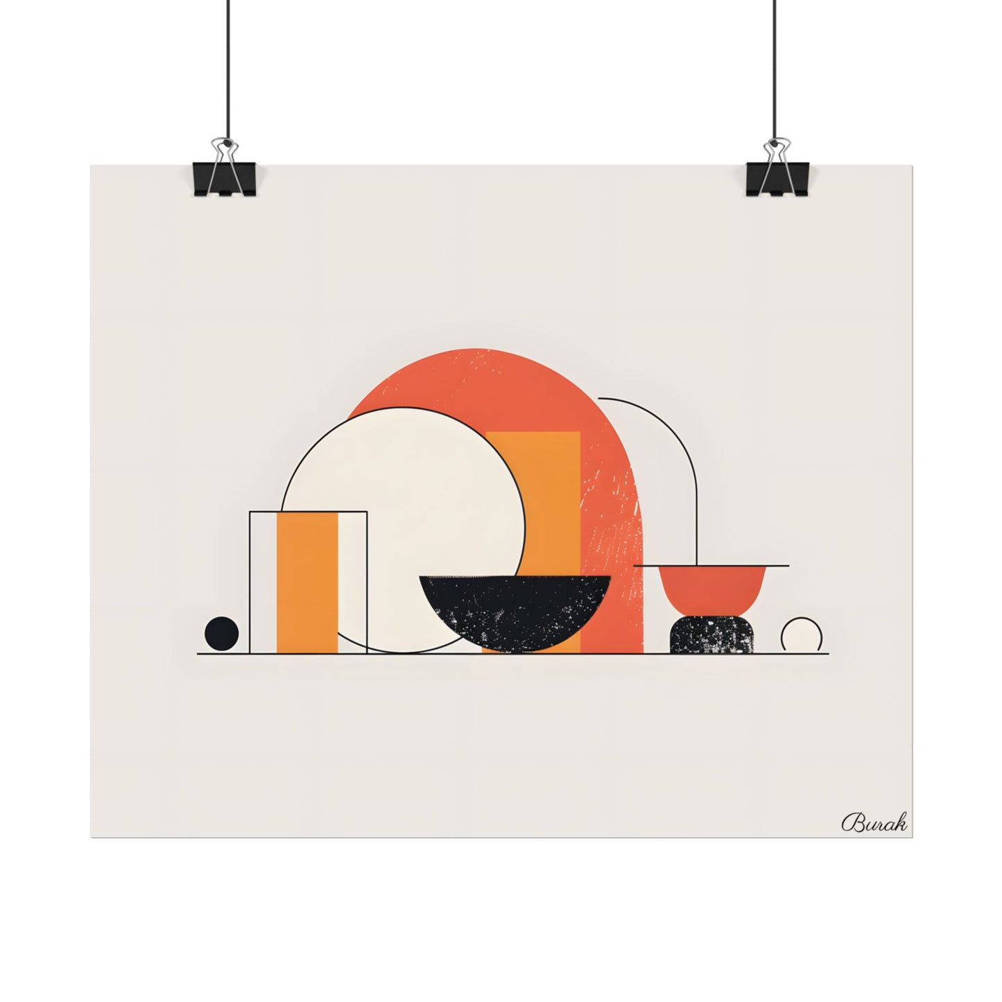 Minimalist Digital Product Design: Bold Block Artwork - Poster
