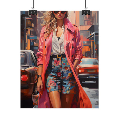 Urban Fashionista: City Street Photography Artwork - Poster