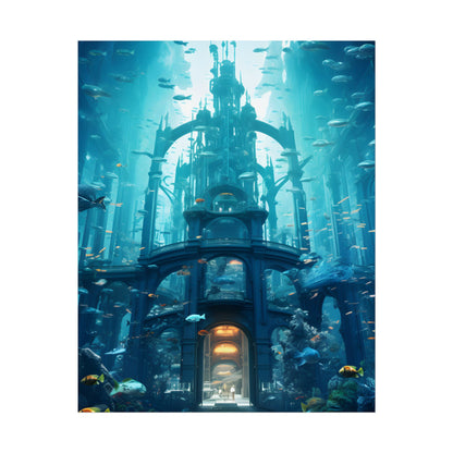 Futuristic Underwater City: Submerged Metropol Artwork - Poster