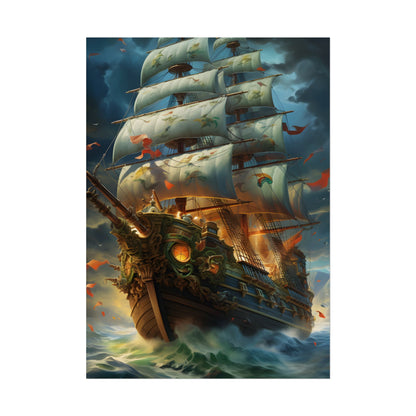 Time-Traveling Sailors: Pirate Crew Adventure Artwork - Poster