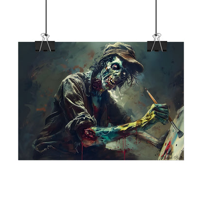 Zombie Horror Original Art: Original Artwork - Poster