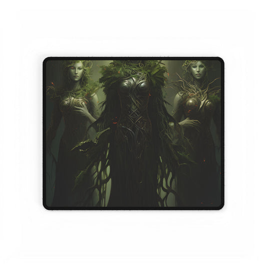 Mystical Forest Guardians: Ancient Tree Spirits Digital Art - Desk Mat