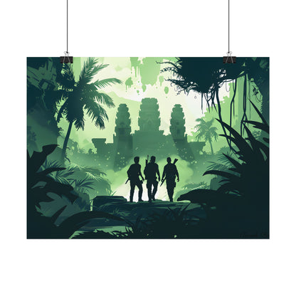 Young Adventurer: Minimalist Digital Portrait - Poster