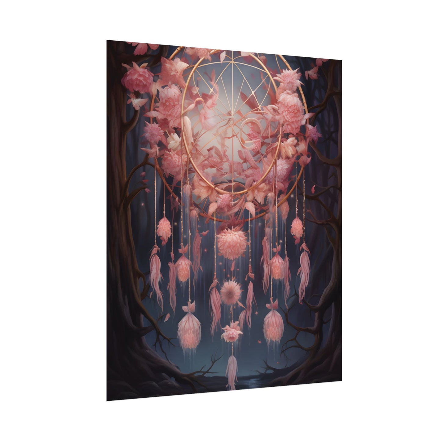 Ethereal Dreamcatcher Realm: Surreal Landscape Art - Poster