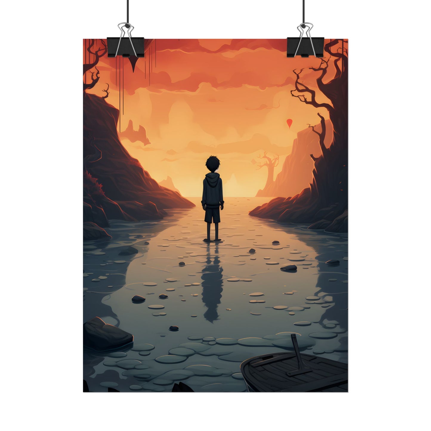 Outdoor Encounter: Two Friends in Nature - Artwork - Poster