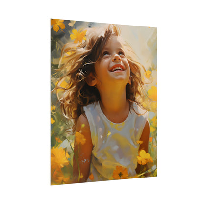 Childhood Innocence Portrait: A Candid Moment - Poster