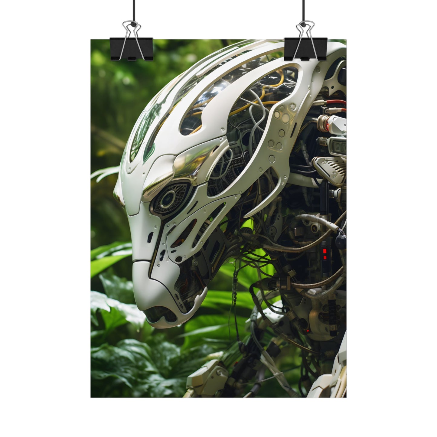 Tranquil Wildlife Sanctuary: AI-Operated Robot in Nature's Harmony - Poster