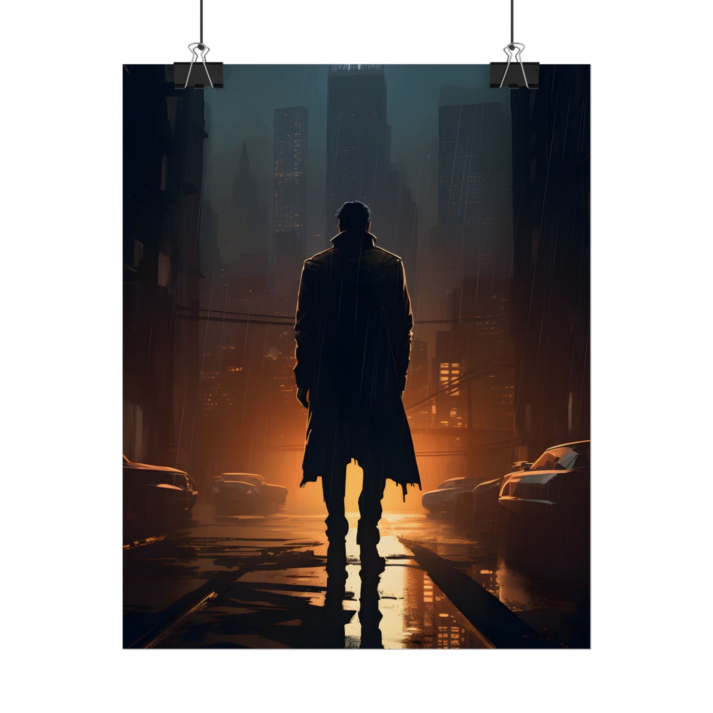 Urban Fantasy Detective: Serious Investigator Artwork - Poster