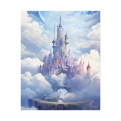 Floating Fantasy City: Celestial Digital Art - Poster
