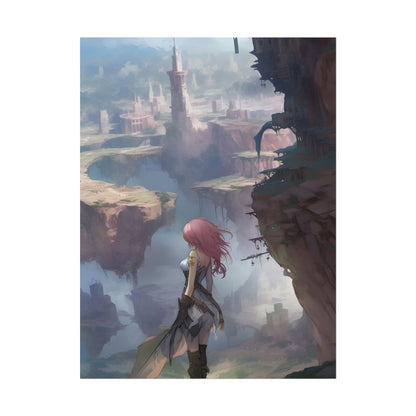 Vibrant Bird in Flight: Anime Style Digital Art - Poster