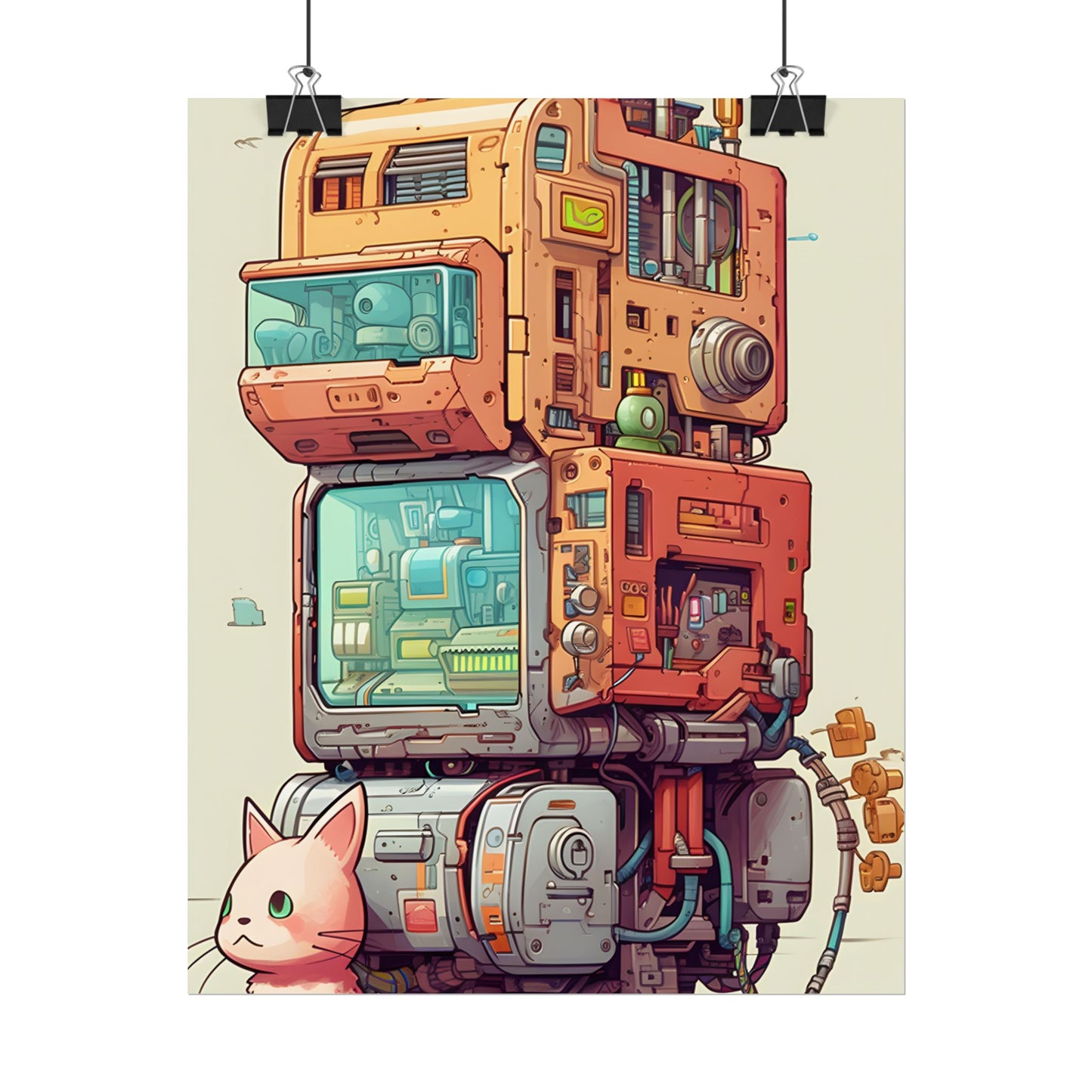 Pixel Perfect Cyber-Pet: Whimsical Gamified Art - Poster