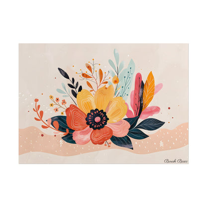 Blooming Growth: Vibrant Flower Artwork - Poster