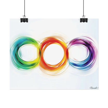 Colorful Swirls: Graphic Art Design - Poster