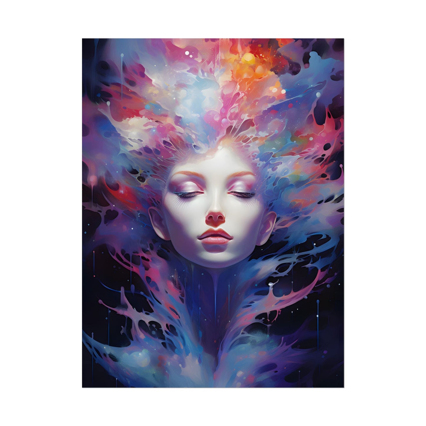 Otherworldly Celestial Dreams: Impressionistic Art Gallery - Poster