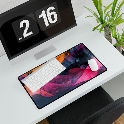 Vibrant Abstract Art: Organic Patterns in Modern Colors - Desk Mat