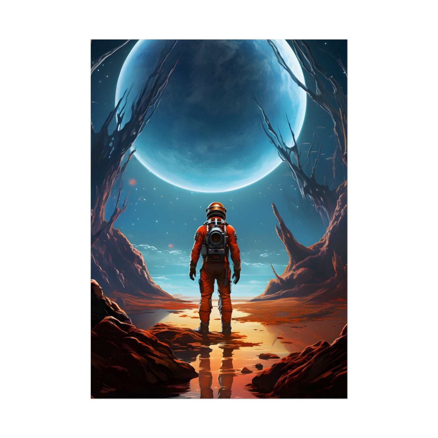 Futuristic Wilderness Explorer - Poster