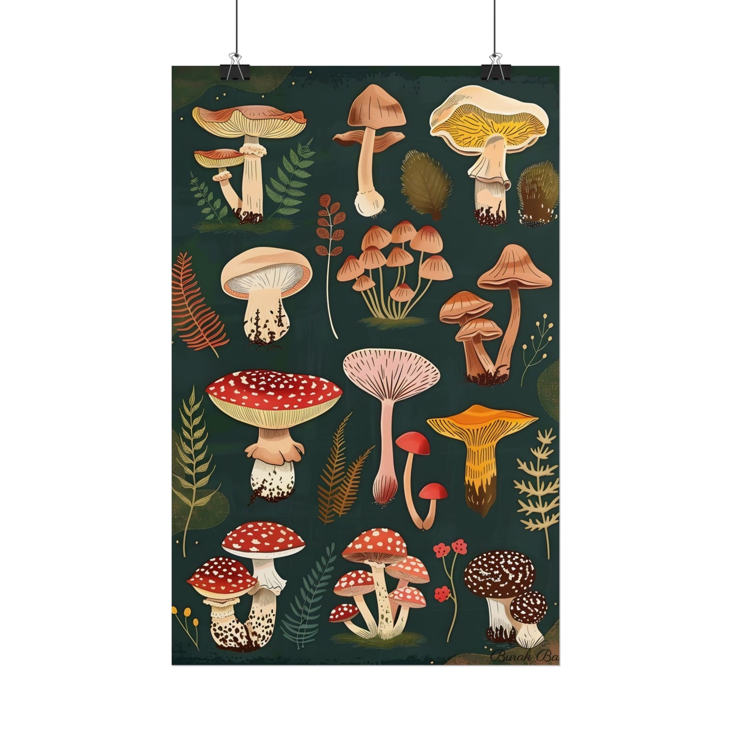 Vibrant Mushroom Poster: 2024 Batch - Poster