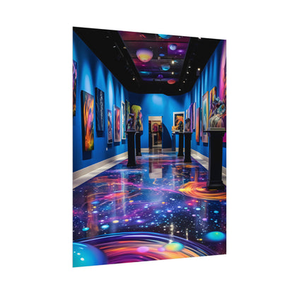 Celestial Art Gallery: Wide-Angle View with Soft Lighting - Poster