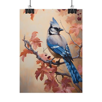 Autumn Oak Branch: Oil Painting Artwork - Poster