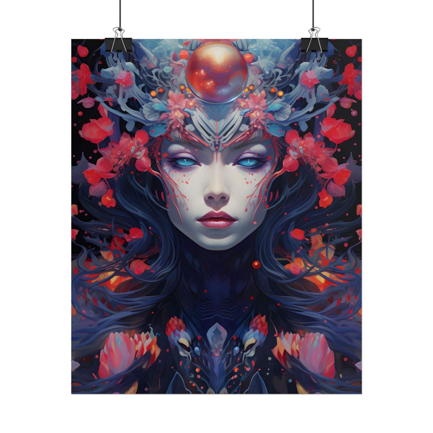 Otherworldly Celestial Dreams: Starry Night Artwork - Poster