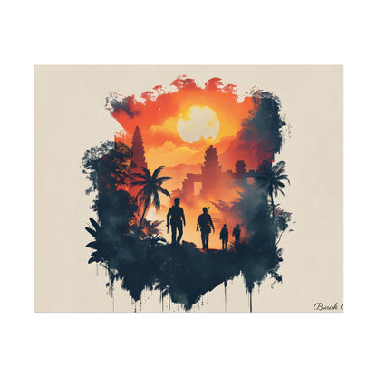 Nathan Drake's Adventure: Minimalist Illustration - Poster